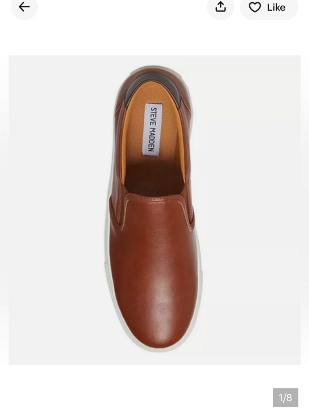 Steve Madden Men's Colemen  Chestnut Brown Slip-On Loafer Sneakers NEW